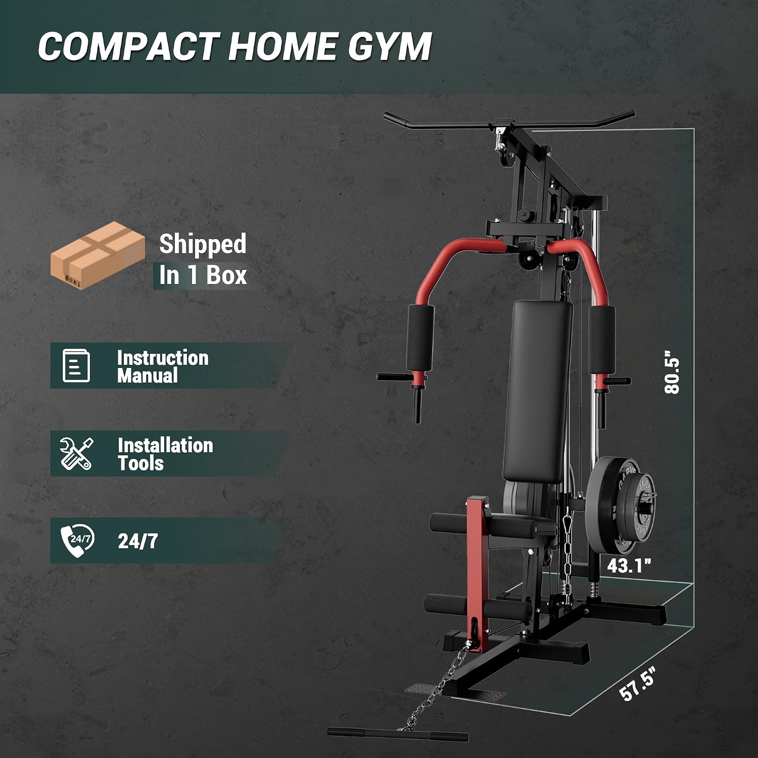 جهاز تمارين منزلي لكامل الجسم  - مراجعة Pulley Home Gym وسعره