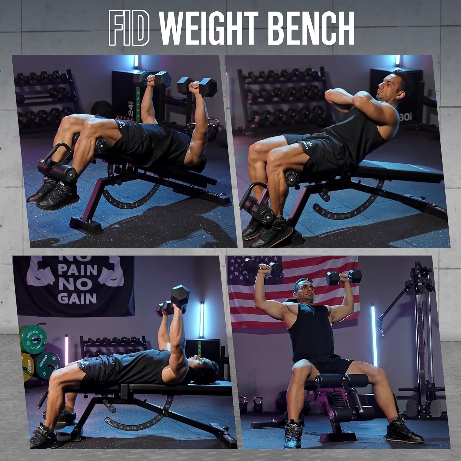 مقعد تمارين منزلي - مصنوع من ا - مراجعة Home Gym Weights وسعره